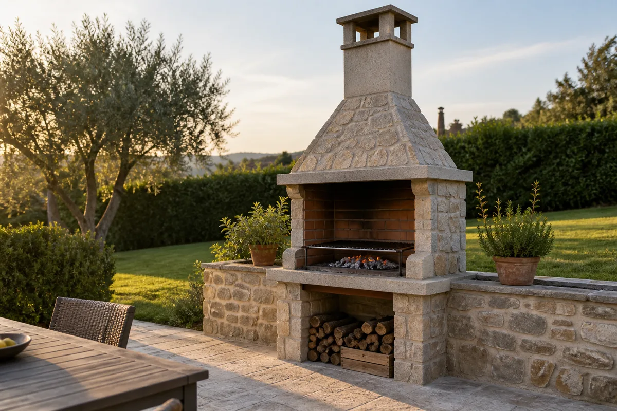 Construire un barbecue en pierre : implantation et étapes