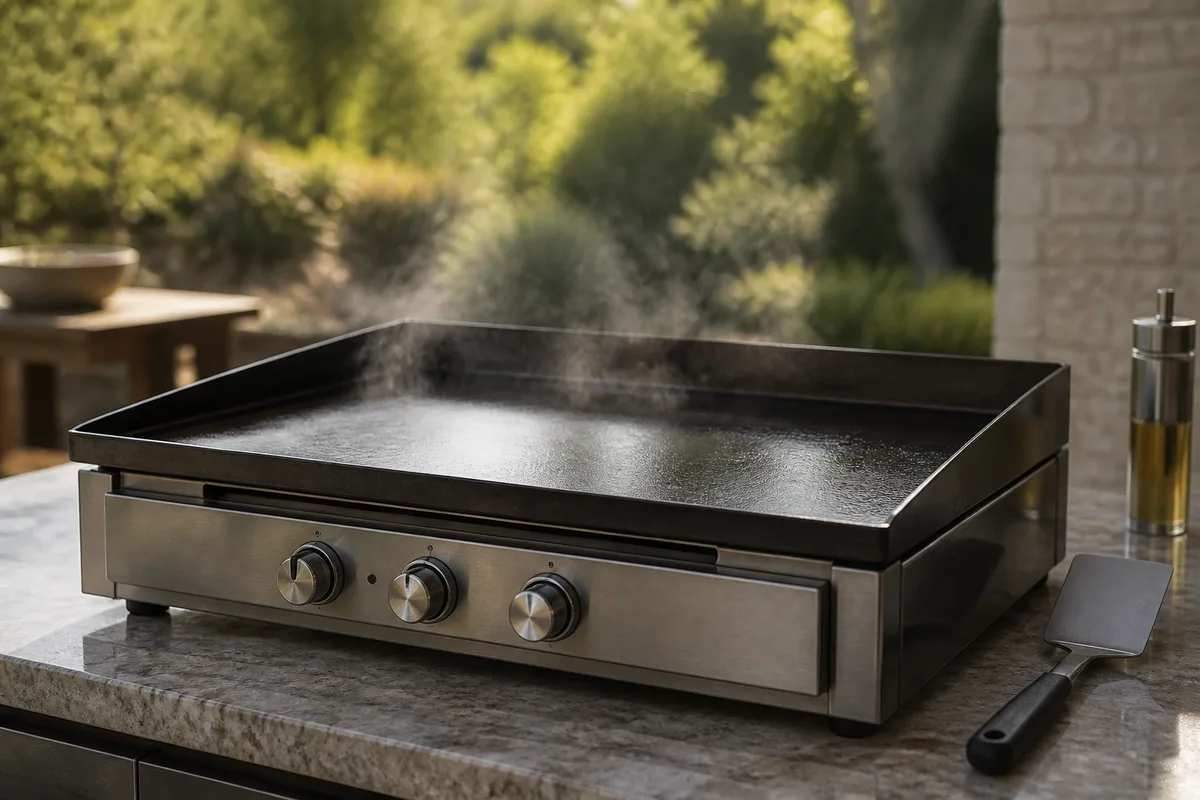 Plancha fonte émaillée ou inox : ce que change la plaque